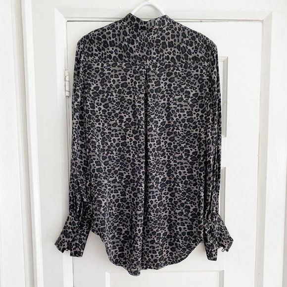 Equipment "Boleyn" Grey Leopard Silk Blouse, size Small. - Picture 3 of 10
